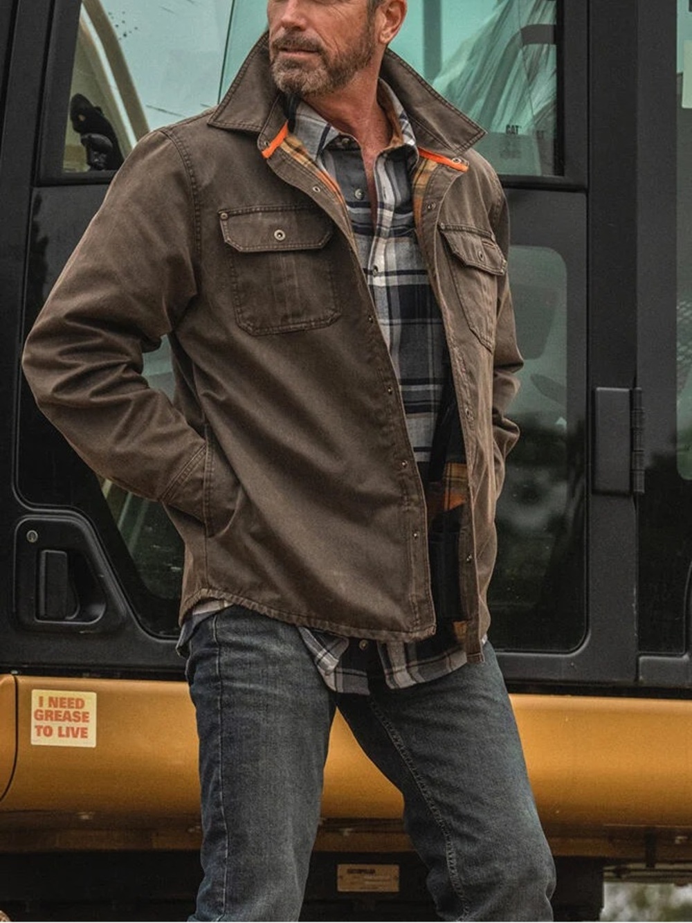 Legendary Whitetails Brown Waxed
Canvas Flannel Lined Field Shirt Jacket size XL